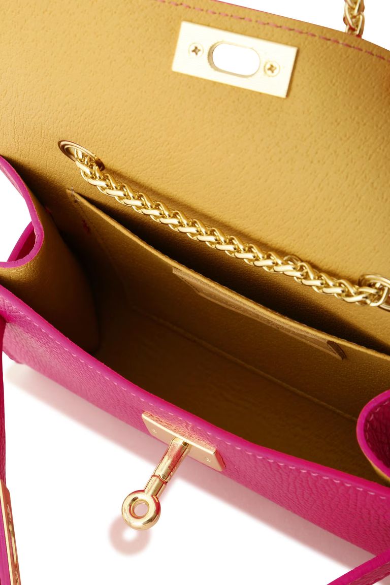 PINKY&DIANNE - チェーンハンドバッグ（ピンク）牛革 / 長財布収納可