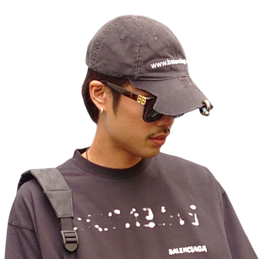 BALENCIAGA - Bal.com front piercing cap / キャップ / コットン