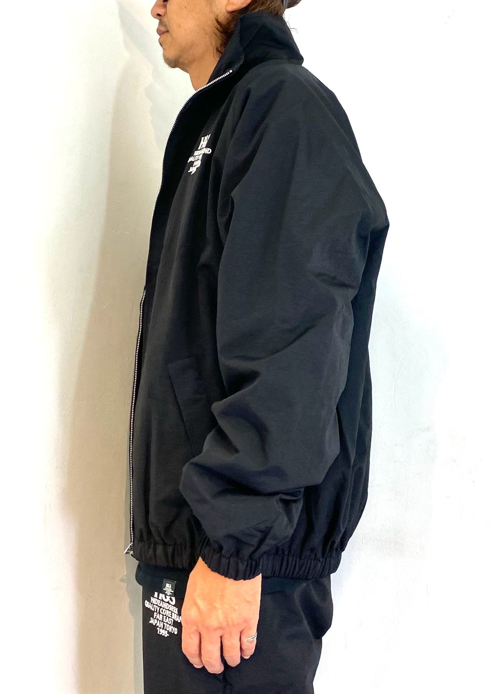 HIDE AND SEEK - Track Jacket (BLACK) / ナイロン トラック