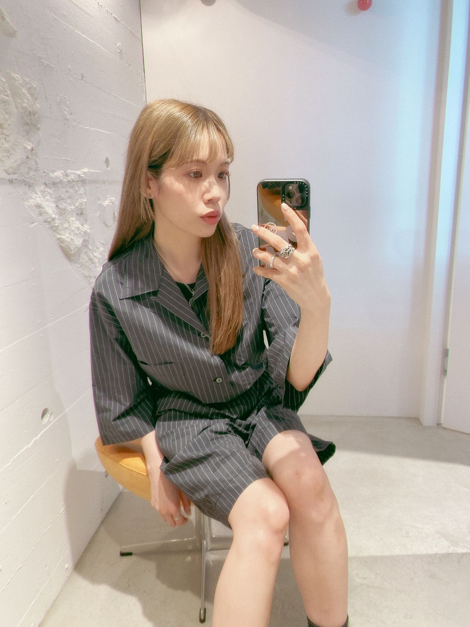 YOKE 新作NYLON STRIPE WIDE SHIRT セットアップstyle.2024.5.4 | 4704