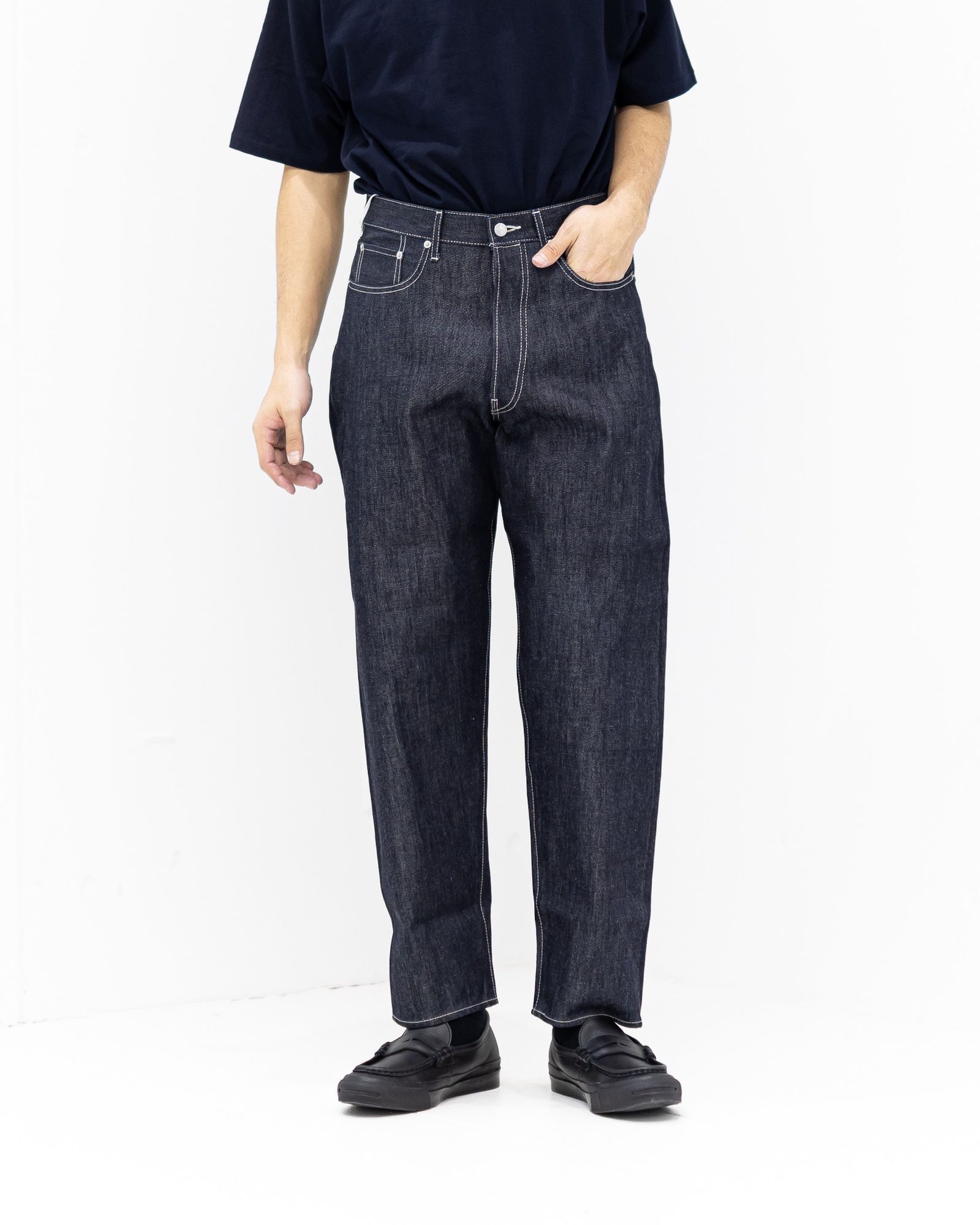 Selvage Denim Five Pocket Tapered Pants | MARK