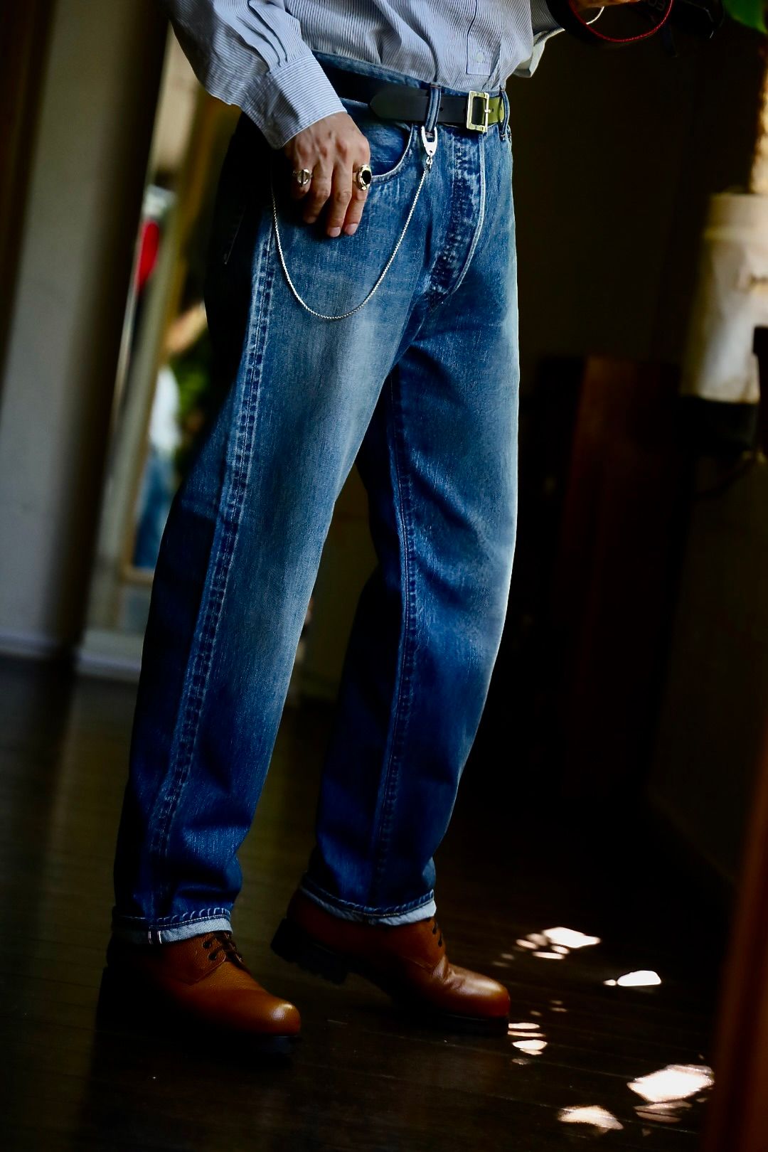 A.PRESSE - アプレッセ Washed Denim Pants E(AP-4004)BLEACH☆8月10日