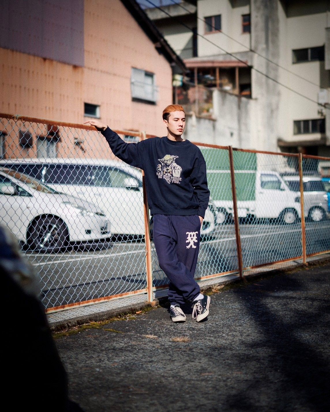 BOWWOW - BOW WOW バウワウ YODA SWEATSHIRTS(BW242-YSS)BLACK DAMAGE