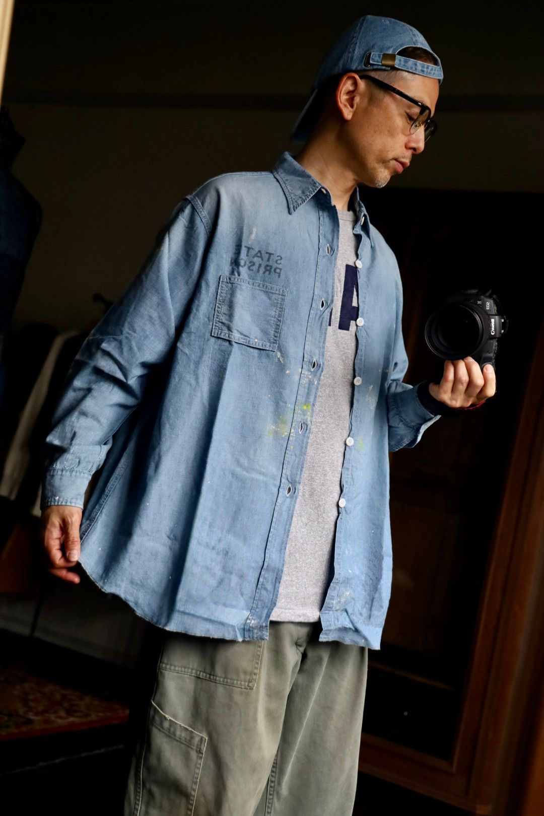 BOWWOW - BOW WOW バウワウ シャツ STATE PRISON CHAMBRAY SHIRTS