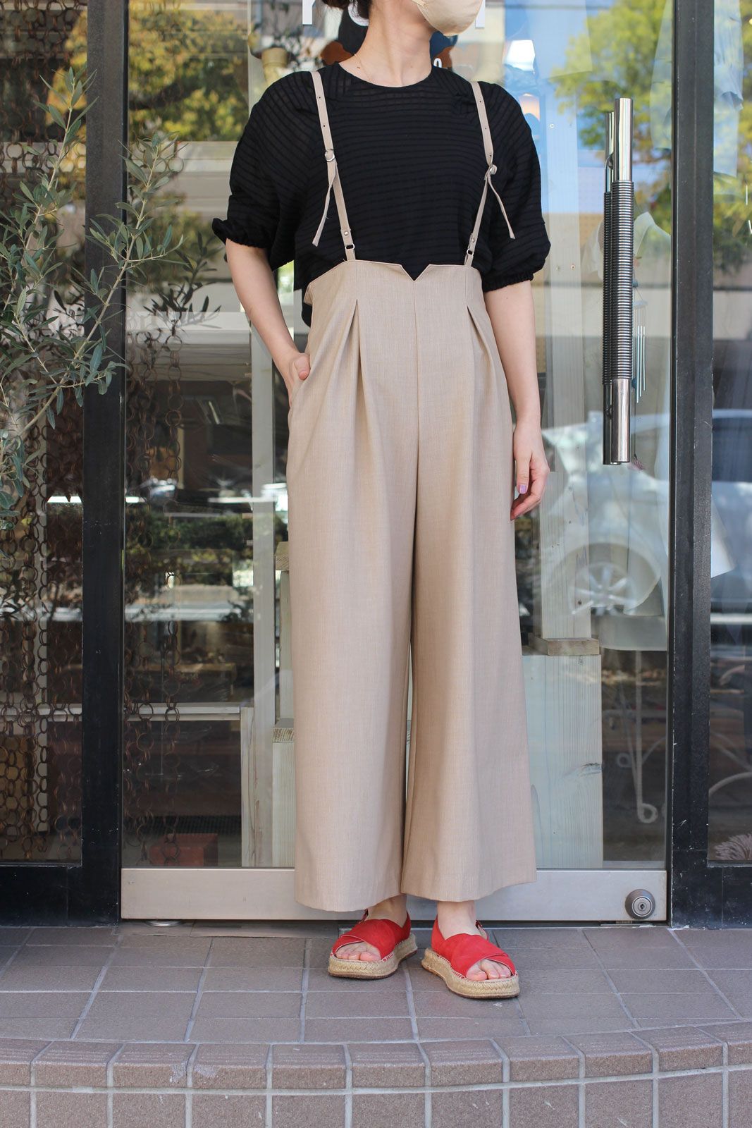 mink chair - リネンブレンドサロペット ベージュ | ravii ONLINE STORE