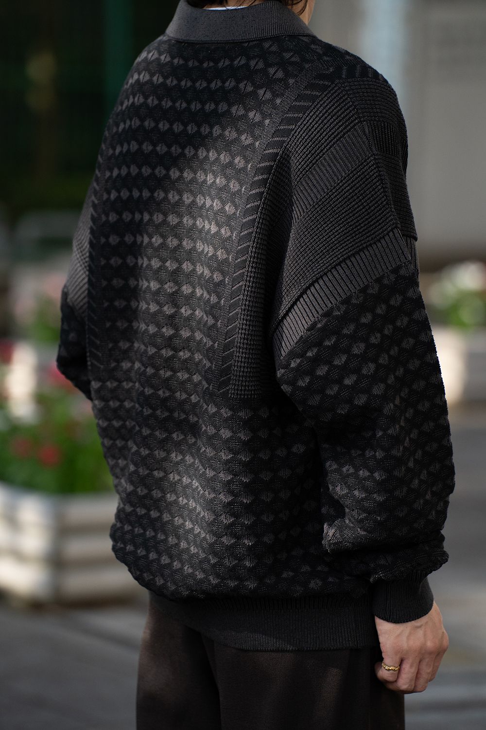 YASHIKI - 【ラスト1点】【25AW】Rikka Knit Polo(BLACK) | Salty