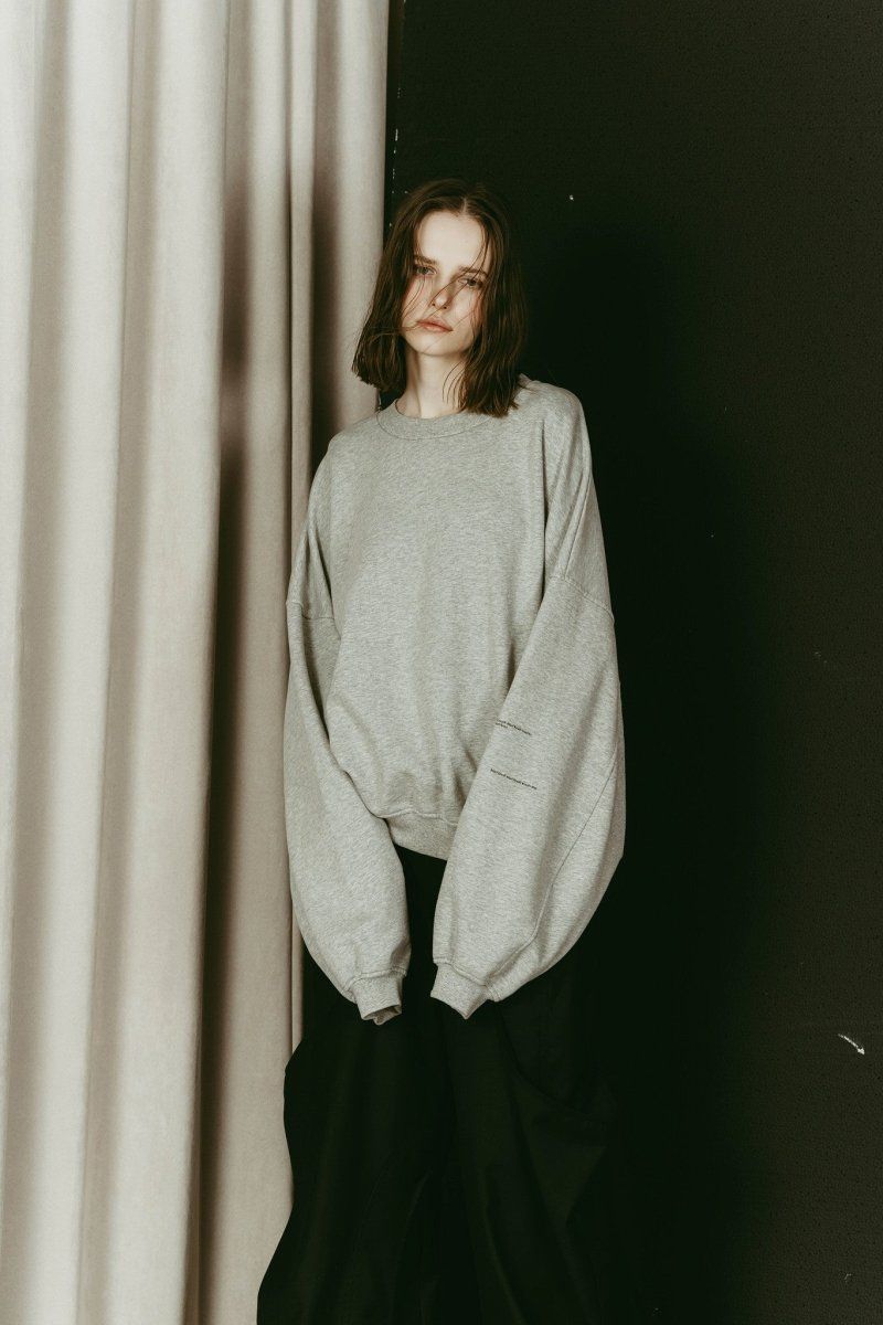 Knuth Marf - Kerror design sweat(unisex) (Gray) / Kエラーデザイン