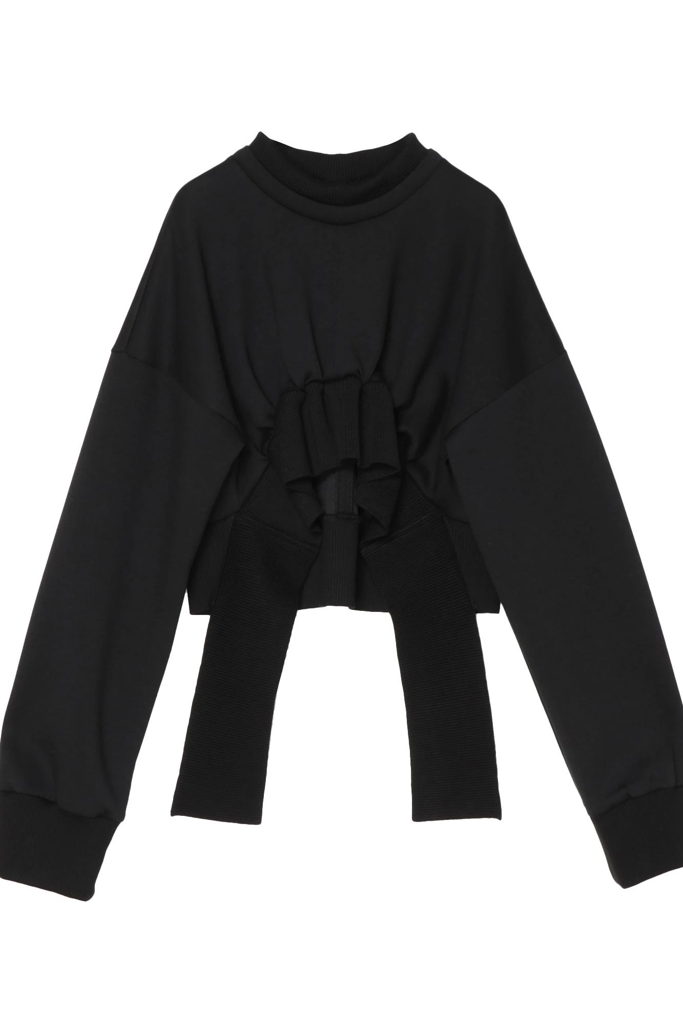 UN3D. - RIB COMBI SHORT TOP / リブコンビショートトップ (ブラック