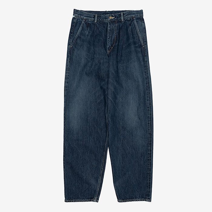 Graphpaper - Selvage Denim Two Tuck Tapered Pants -DARK FADE