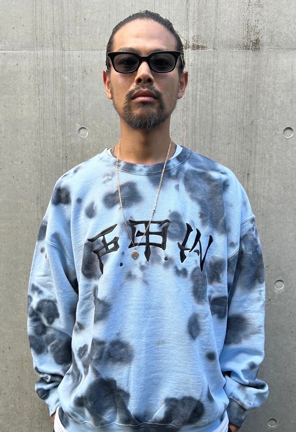 exodus - F.T.W. TIE DYE SWEAT SHIRT / L.BLUE / タイダイスウェット