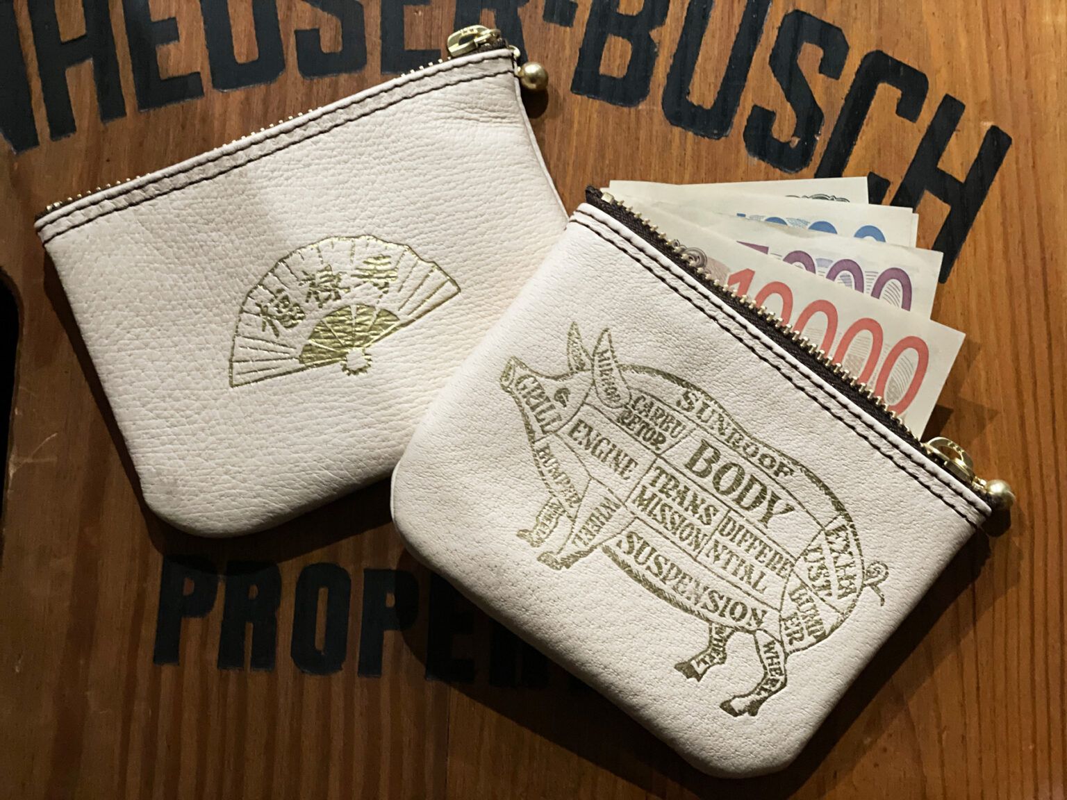 PORKCHOP - NEW BIKER WALLET / BLACK×GOLD / 福禄寿 | Stripe Online