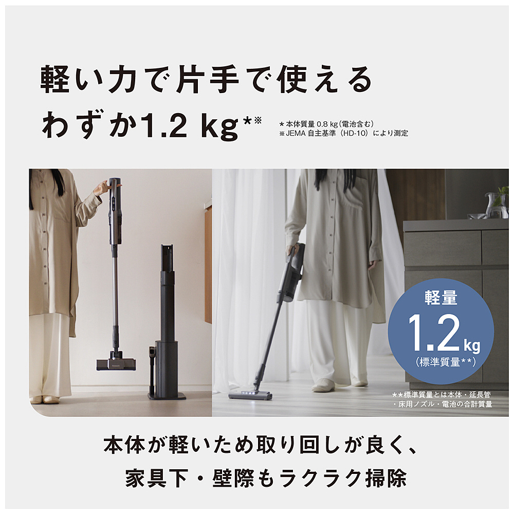 セパレート型コードレススティック掃除機 ストーンブルー MC-NX500K-A