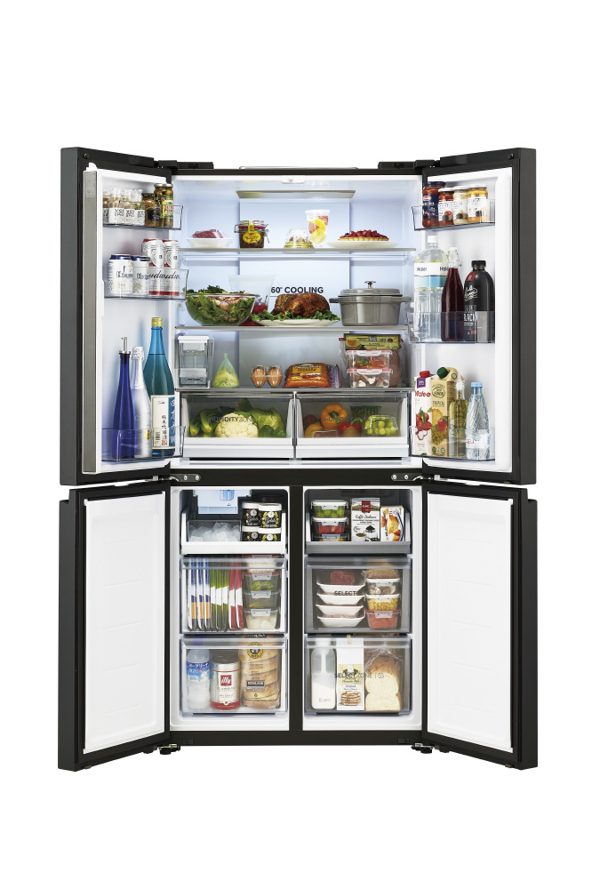 フレンチドア冷蔵庫 大容量冷凍庫 ブルーイッシュグレー JR-GX47A(H