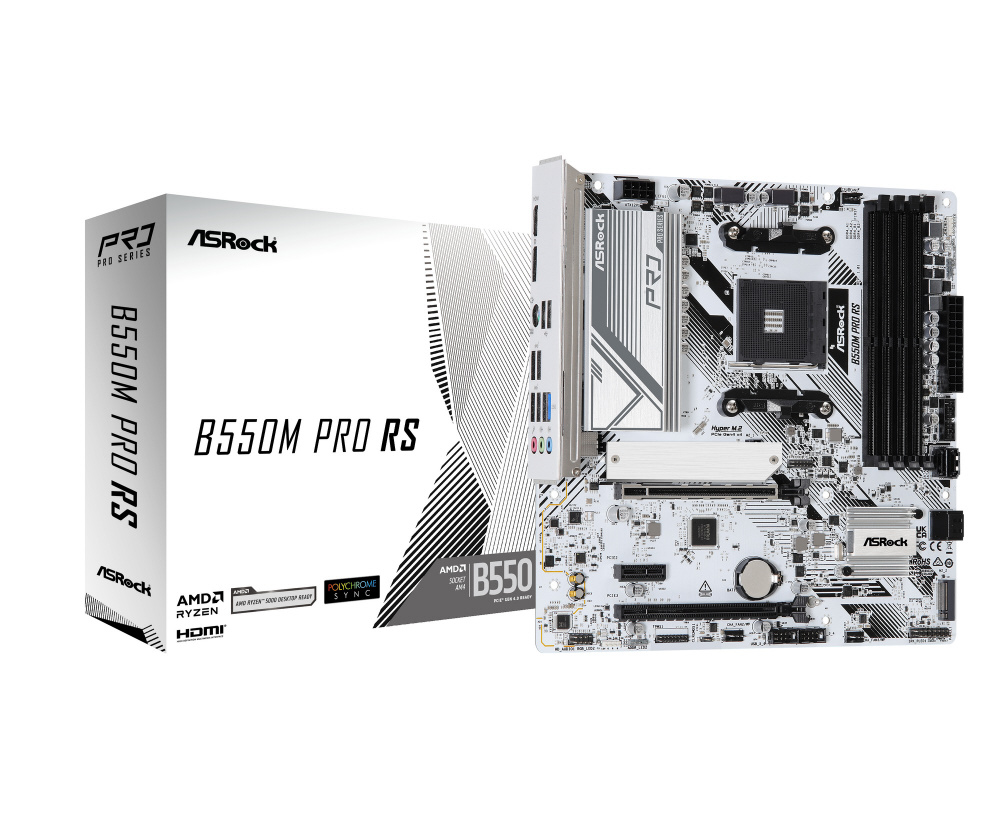 マザーボード (Socket AM4) B550M Pro RS ホワイト ［MicroATX］｜の