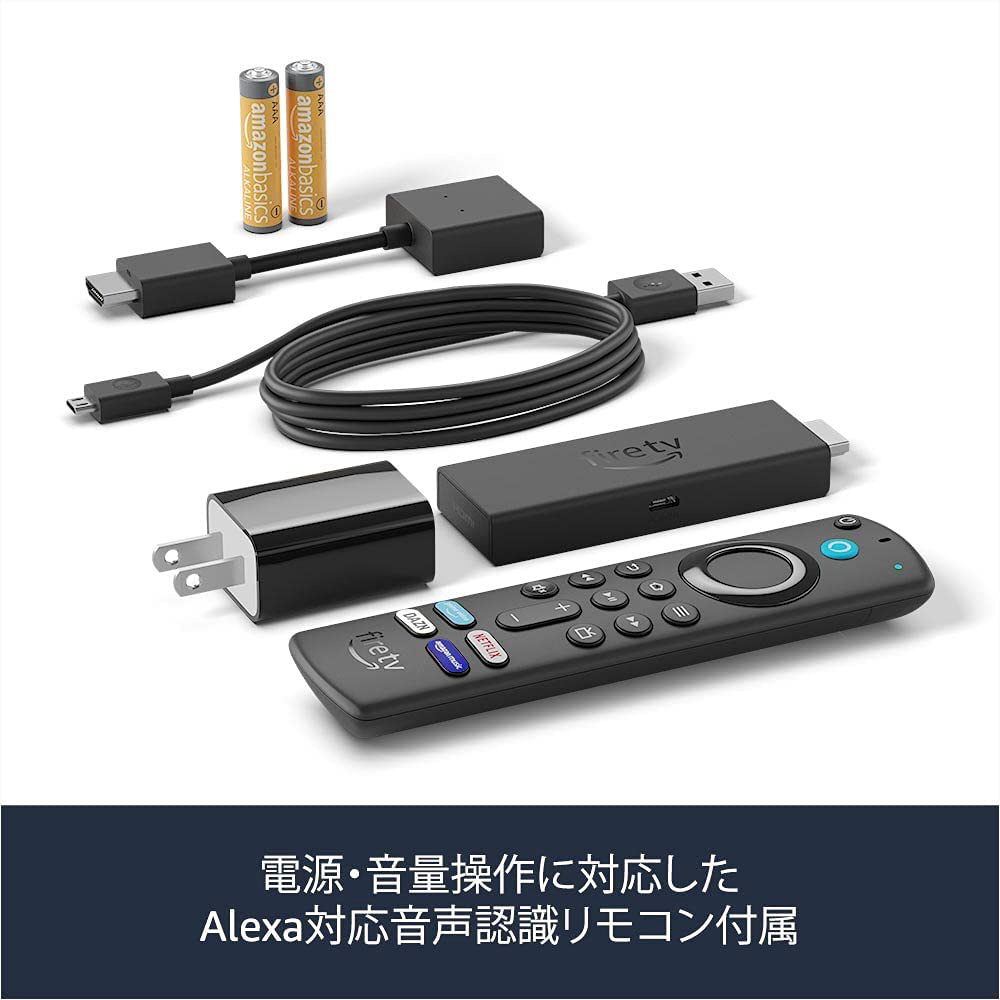 Fire TV Stick 4K Max - Alexa対応音声認識リモコン(第3世代)付属
