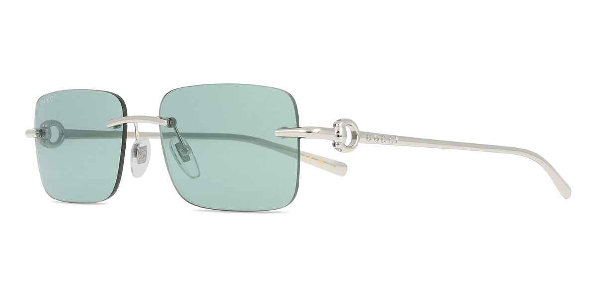 Gucci GG1703S 002 Rectangle Silver Sunglasses | SmartBuyGlasses US