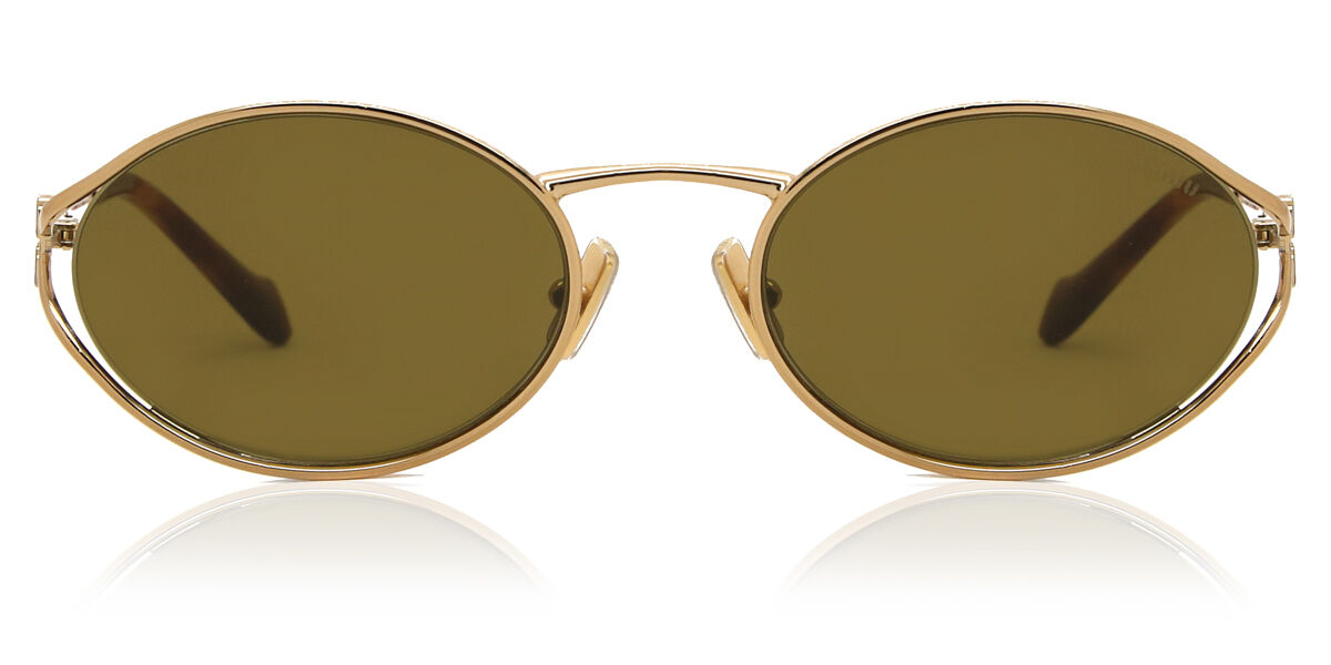 Miu Miu MU52YS 7OE01T スクエア Brass Gold サングラス