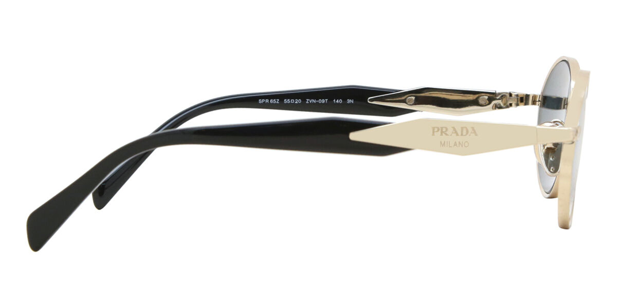 Prada PR 65ZS ZVN09T オーバル Pale Gold サングラス