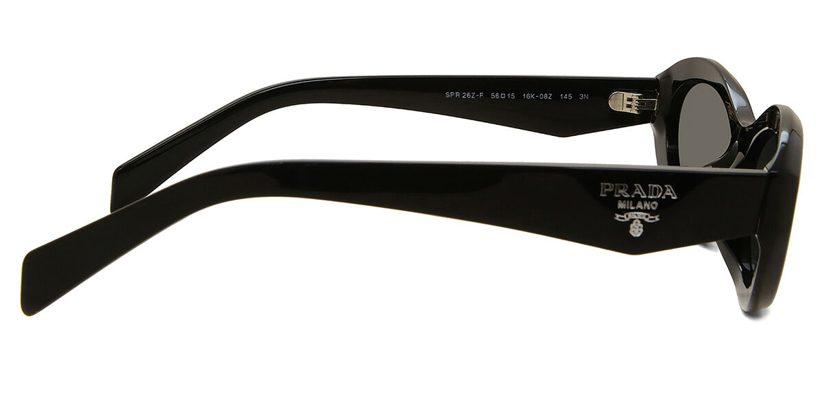 Prada PR 26ZSF Asian Fit 16K08Z ウェリントン ブラック サングラス