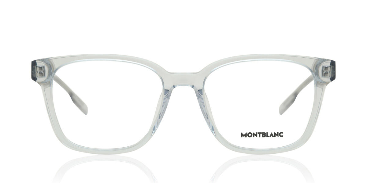 Montblanc MB0180OK Asian Fit 008 Transparent Shiny Grey Eyeglasses