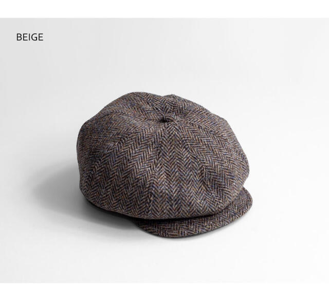 HIGHER ハイヤー ハリスツイード ウールヘリンボーン キャスケット