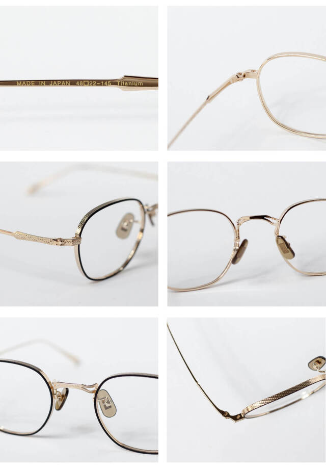 内藤熊八作 スクエアフレーム チタン N-301 日本製 鯖江 メガネ 度付き