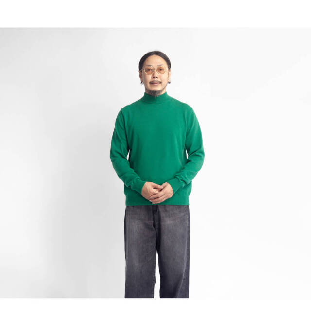 MOONCASTLE ムーンキャッスル カシミヤ100％ 天竺モックネックニット