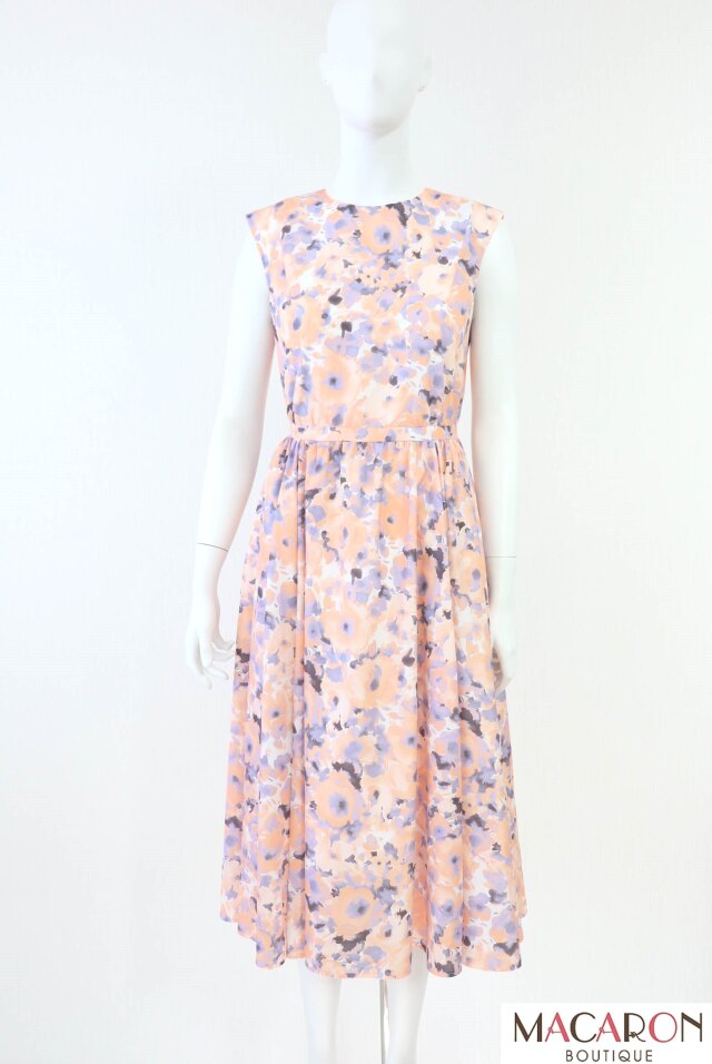 新品 Rene ルネ シルク フラワー フリル ブラウス シャツ 花柄 34 上品