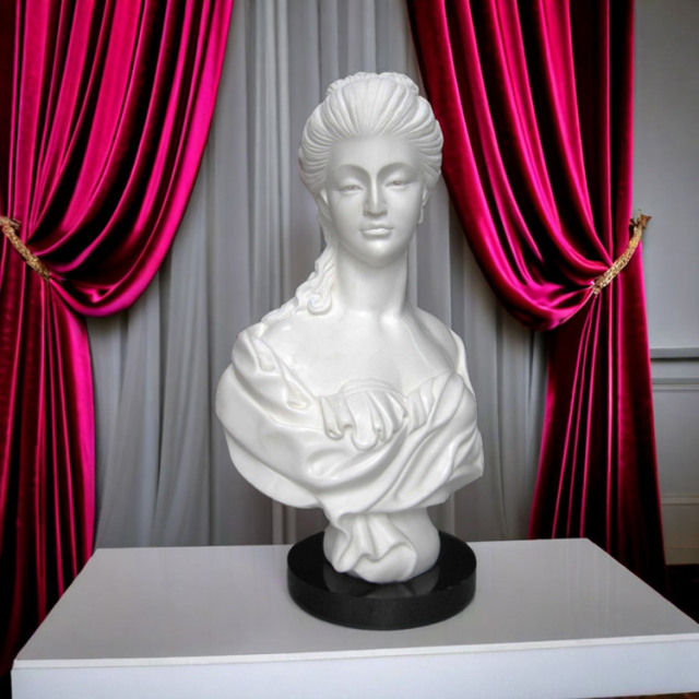 天然大理石彫刻 女神の胸像A｜高級胸像・大理石彫刻｜ガーデンアート増樹