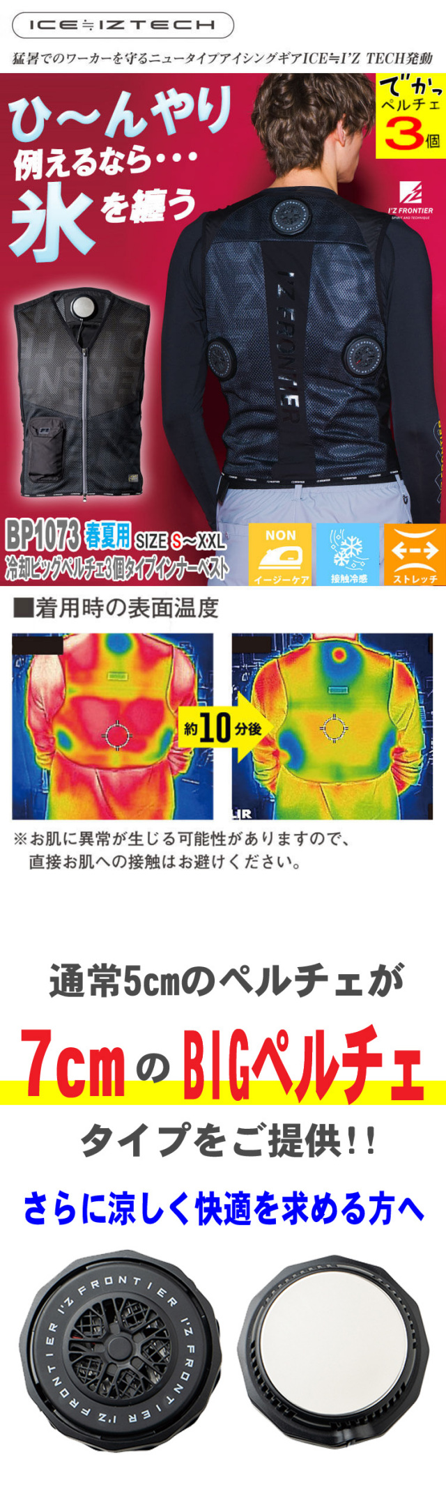 アイズフロンティア ビッグペルチェ3個タイプインナーベスト＆デバイス