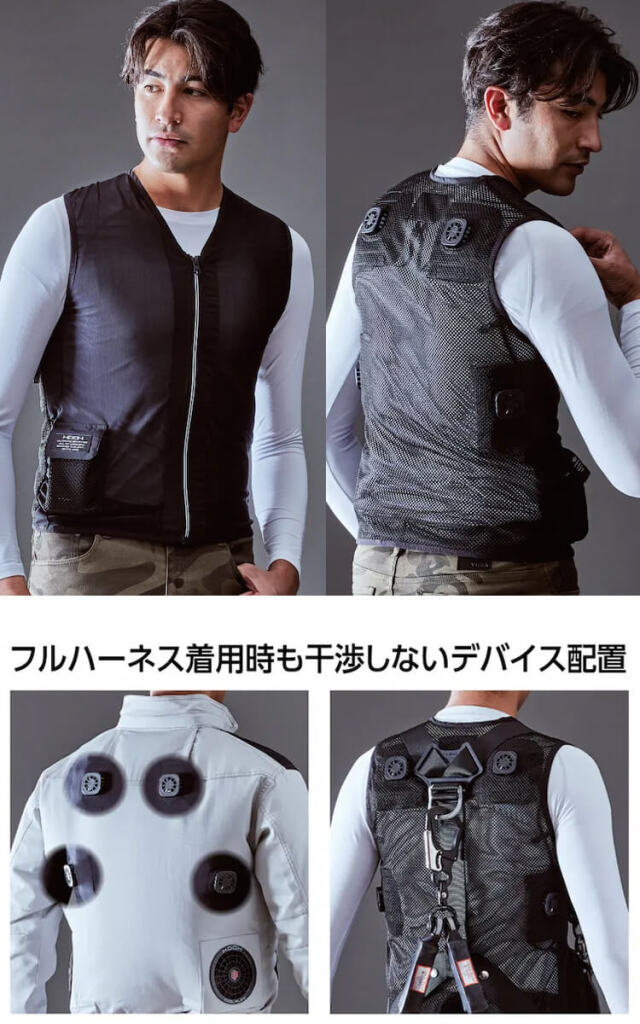 HOOH ペルチェベスト&バッテリーセット PV111 ホワイト 冷却ウェア