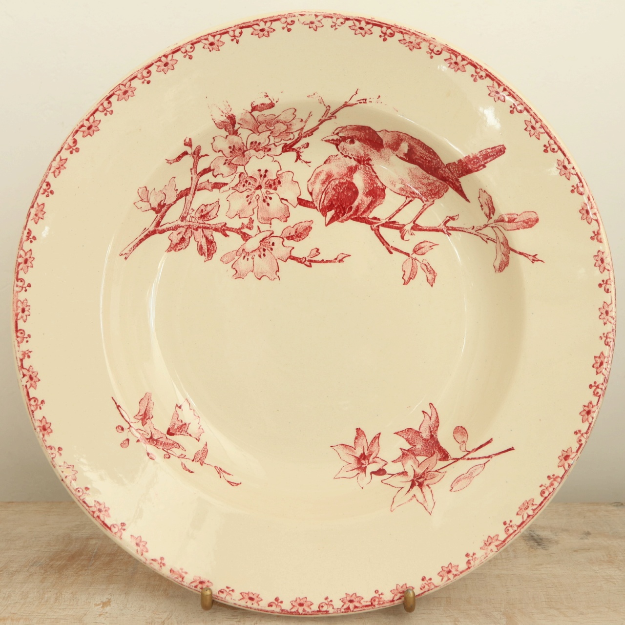 アンティークプレート ファヴォリ 深皿 フランス サルグミンヌ製