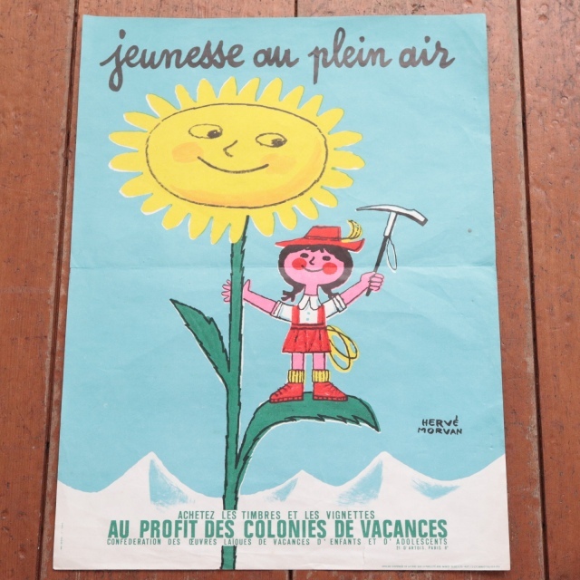 エルベ モルバン ビンテージポスター Jeunesse au plein air 1969年