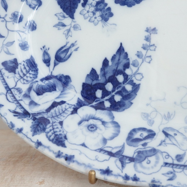 アンティークプレート オーバル皿 スズラン FLORA MUGUET フランス