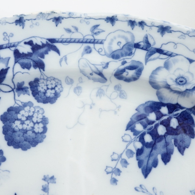 アンティークプレート オーバル皿 スズラン FLORA MUGUET フランス