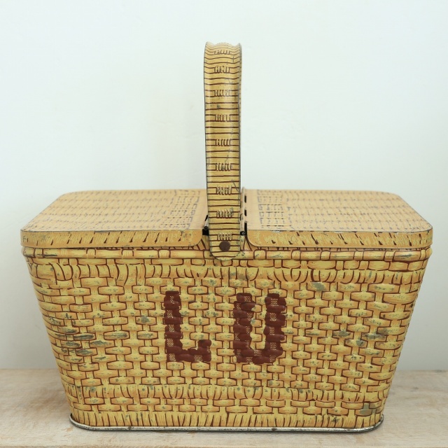 LU ビスケット ビンテージ バスケット 缶 LEFEVRE-UTILE