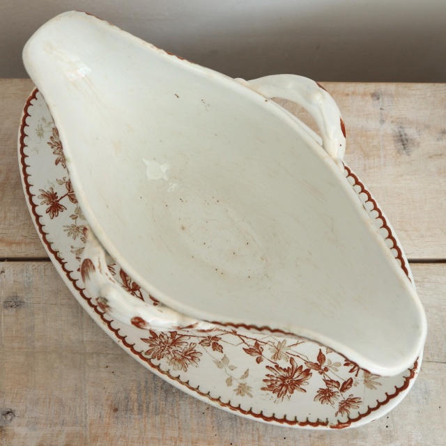 アンティーク ソーシエール MIGNARDISE フランス クレイユモントロー製