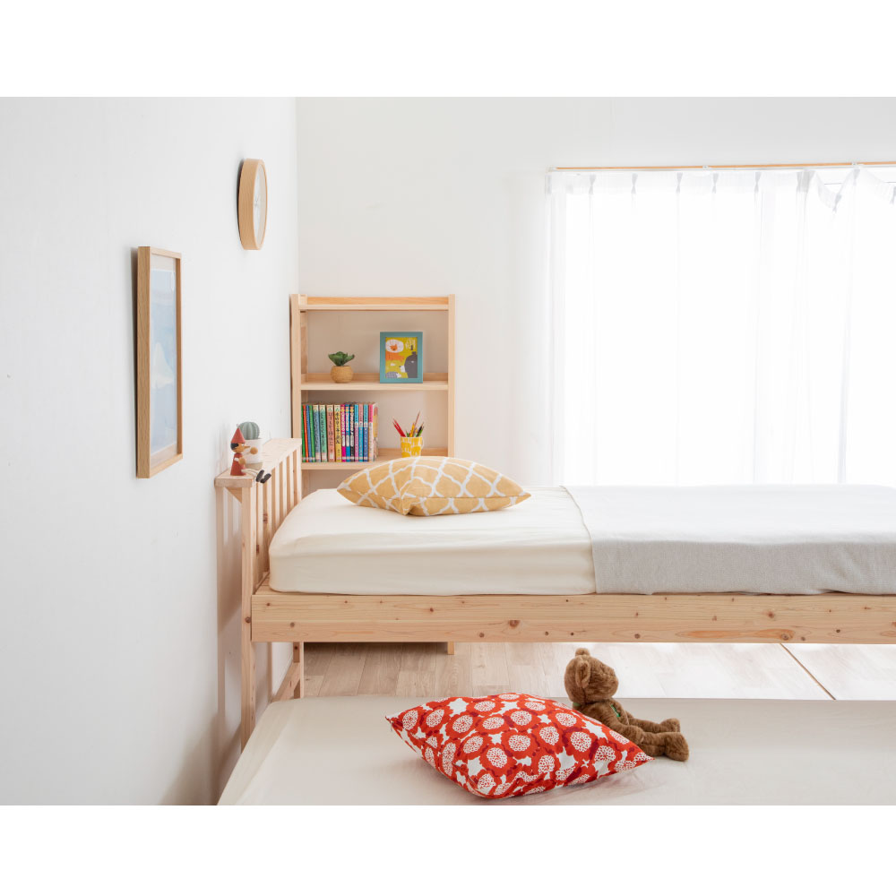 国産ひのき ペアベッド 親子ベッド シングル