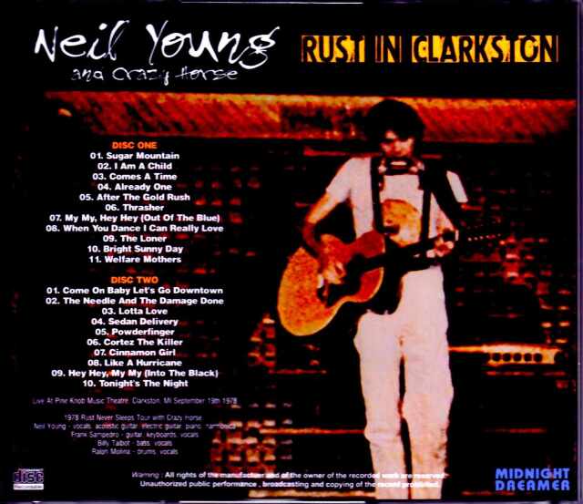 Neil Young & Crazy Horse ニール・ヤング/MI,USA 1978