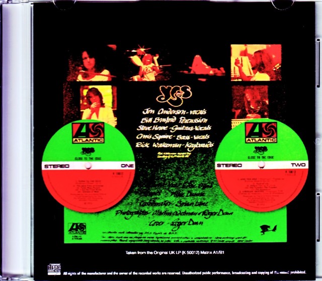 Yes イエス/Close to the Edge Original UK LP Version