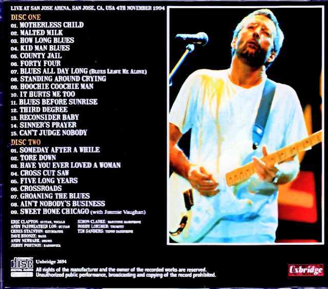 Eric Clapton エリック・クラプトン/CA,USA 11.04.1994 Complete DAT