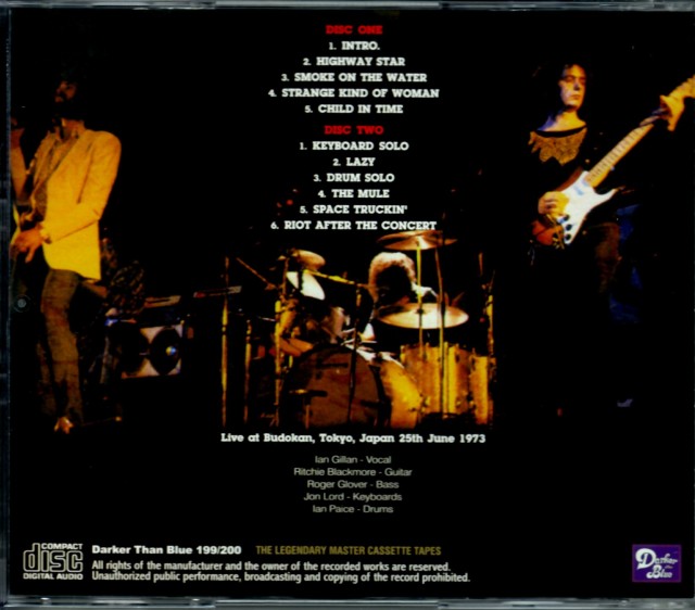 Deep Purple ディープ・パープル/Tokyo,Japan 6.25.1973