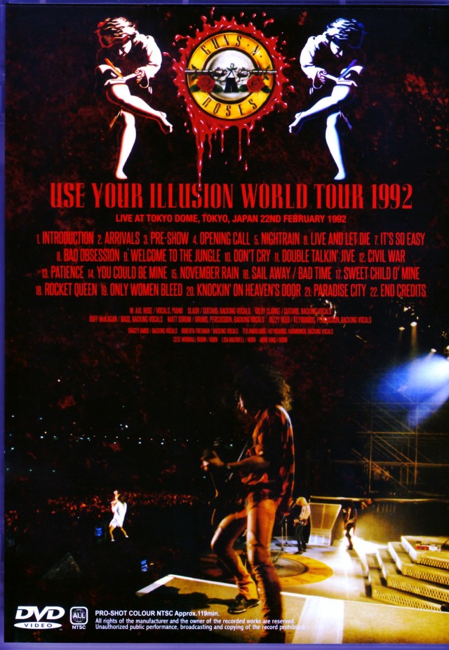 Guns N' Roses ガンズ・アンド・ローゼス/Tokyo,Japan 1992 LD Ver.
