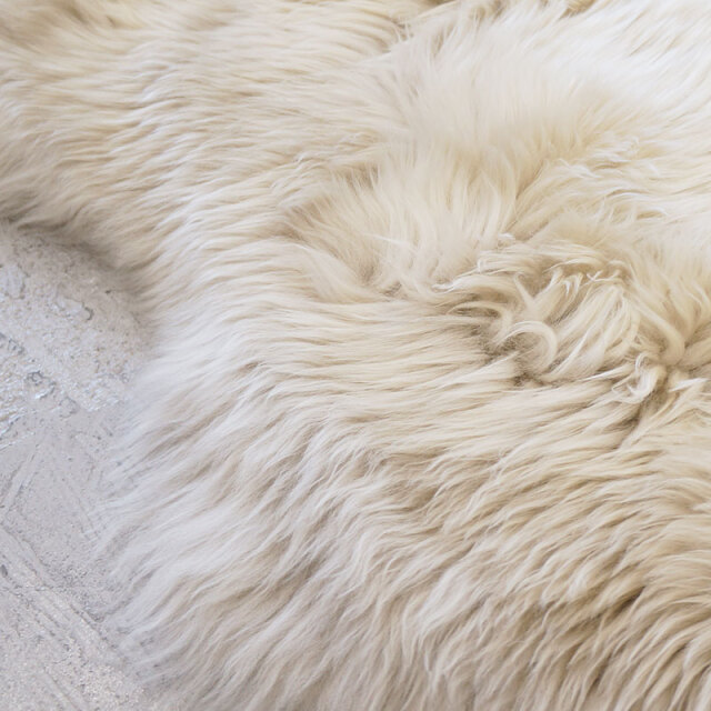 洗えるムートンラグ 2匹サイズ 長毛タイプ 全6色 ニュージーランド産