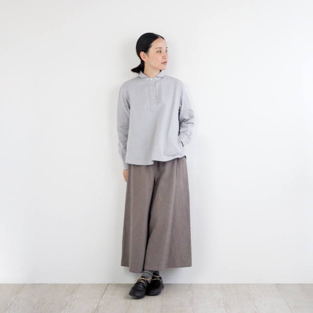 nofl】今治ヘリンボーンシャツブラウス 644209580 | ナチュラル服通販