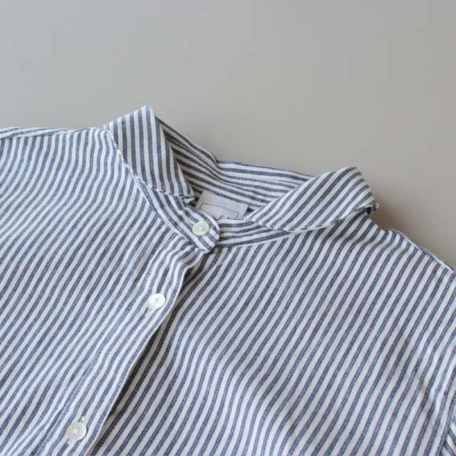 nofl】今治ストライプラウンドカラーシャツ 644209610 | ナチュラル服