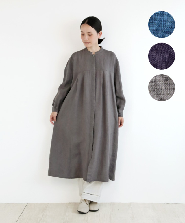 nofl】リトアニアリネン前あきワンピース（2025AW） 644210820