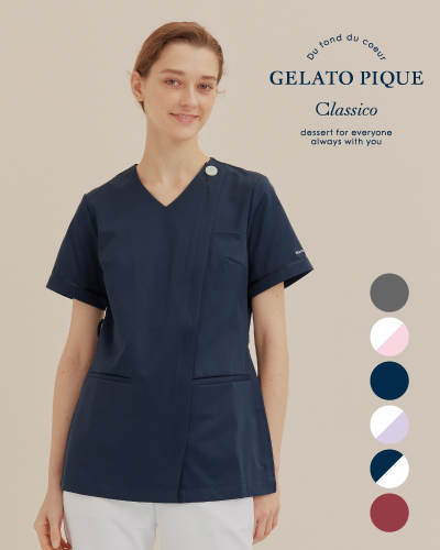 660 ジェラート ピケ & クラシコ プリーツスクラブトップス【工業洗濯