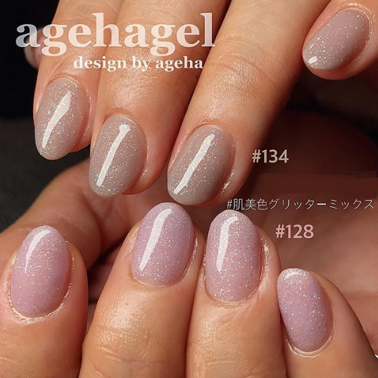 ageha Gel】 コスメカラー 134 (シアーグリッター 濃度1.5) ラパン 2.7g