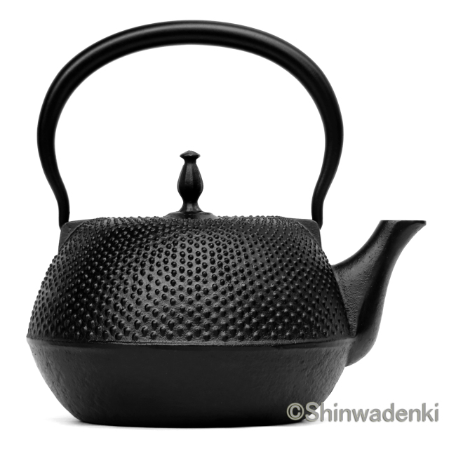 南部鉄器 鉄瓶 丸南部アラレ 1.2L MT-214 Shinwadenki